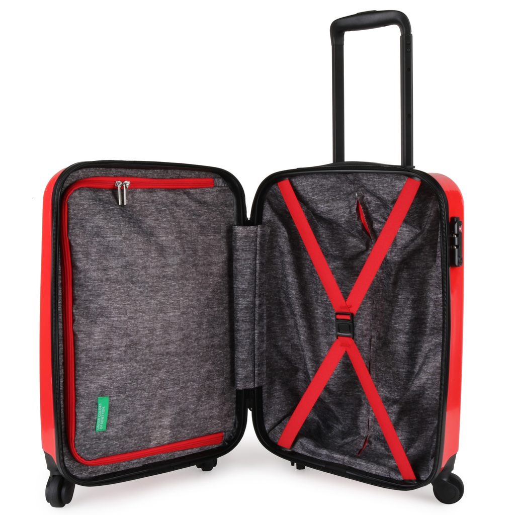 United Colors Of Benetton Cocoon Red Medium Trolley Bag Luggage