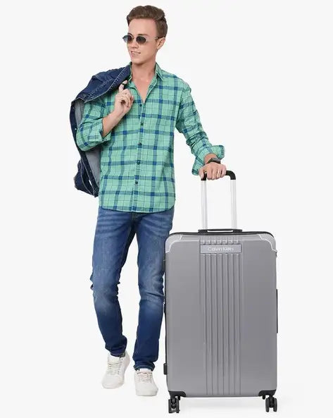 Calvin Klein Reliant Upright Silver Trolley Bag Luggage LH418RL2