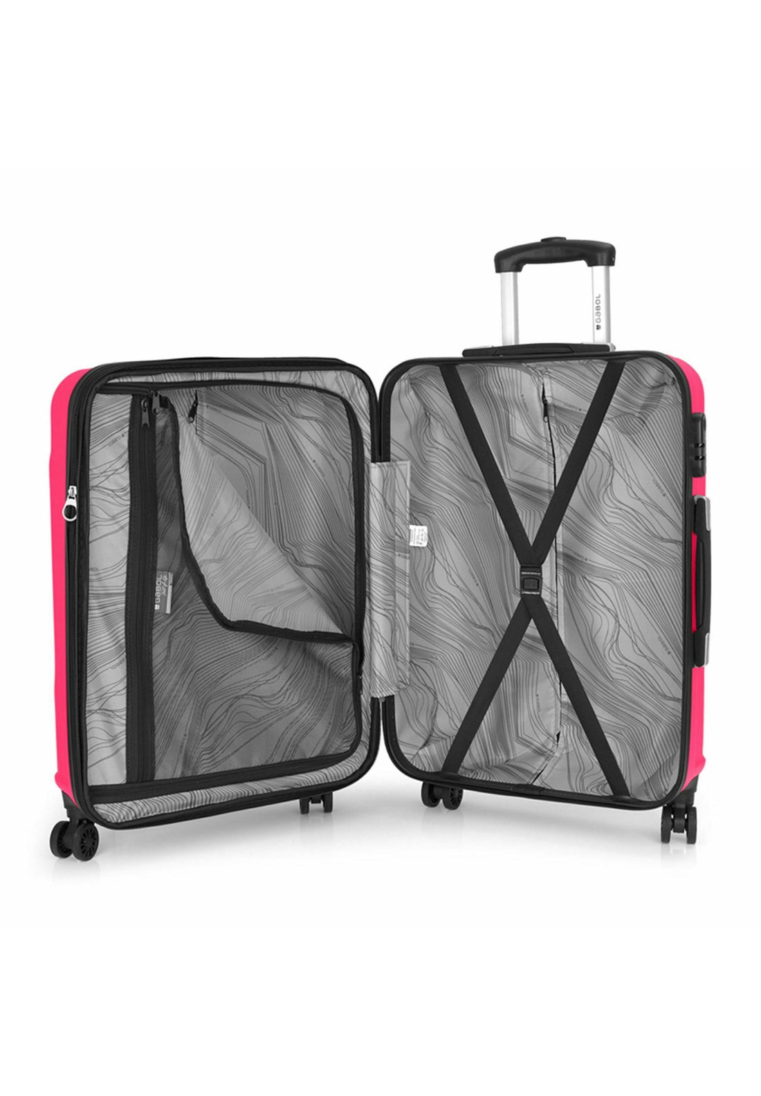 Gabol Full Of Life Light Combination Lock Double Wheeled Suitcase Luggage 119646-036