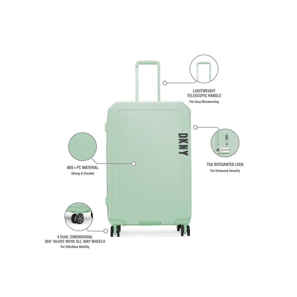 DKNY Clean Cut Upright Mint Sage Trolley Bag Luggage
