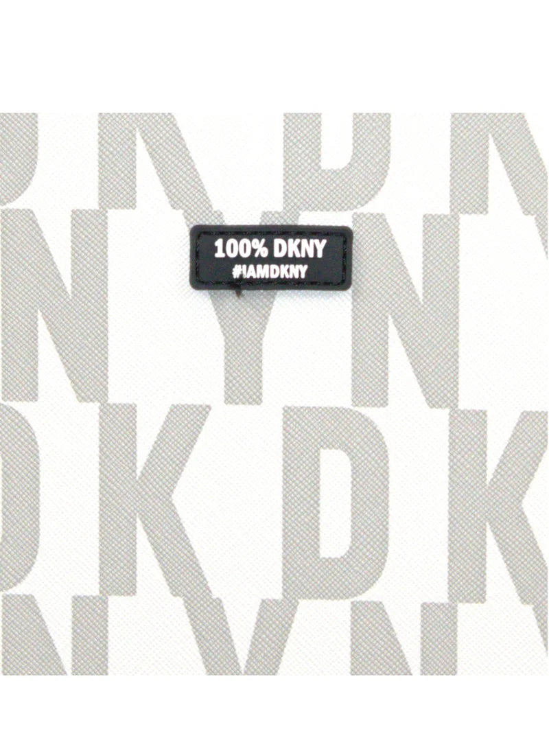 DKNY Signature Strip 2.0 Upright Grey and Yellow Trolley Bag Luggage