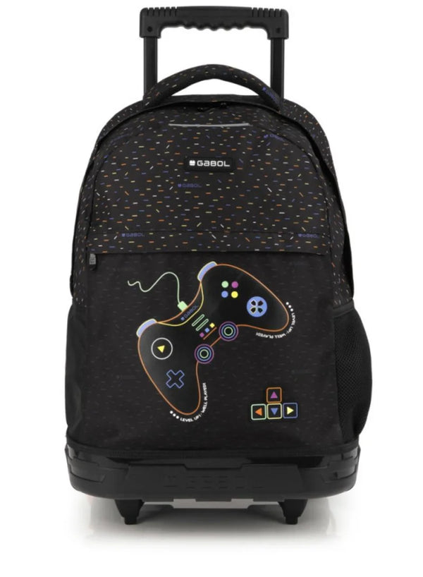 Gabol Black Level Up Well Played Kids Trolley Bag