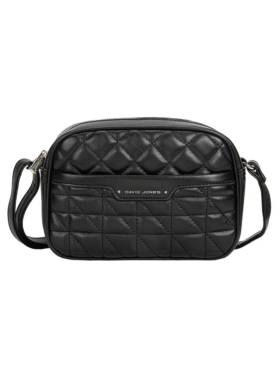David Jones Black Women shoulder Bag Handbag 6824-1-D.J