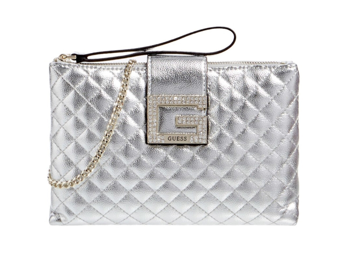 Guess Dazzle Mini Silver Women Handbag BG767569
