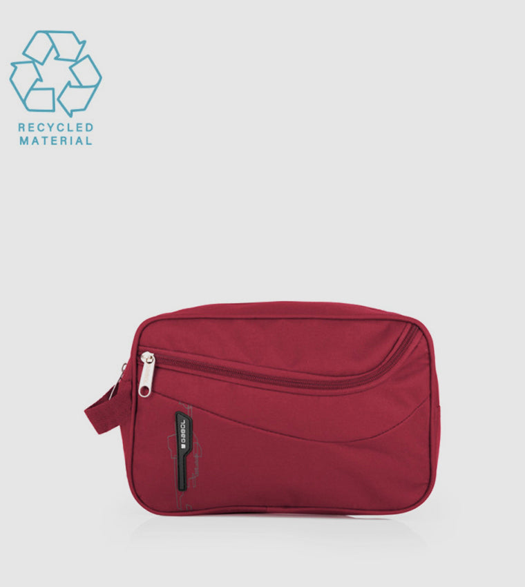 Gabol Recycled Material Zip Around Red Bag Storage Bag Toiletry Bag REF 122306-008