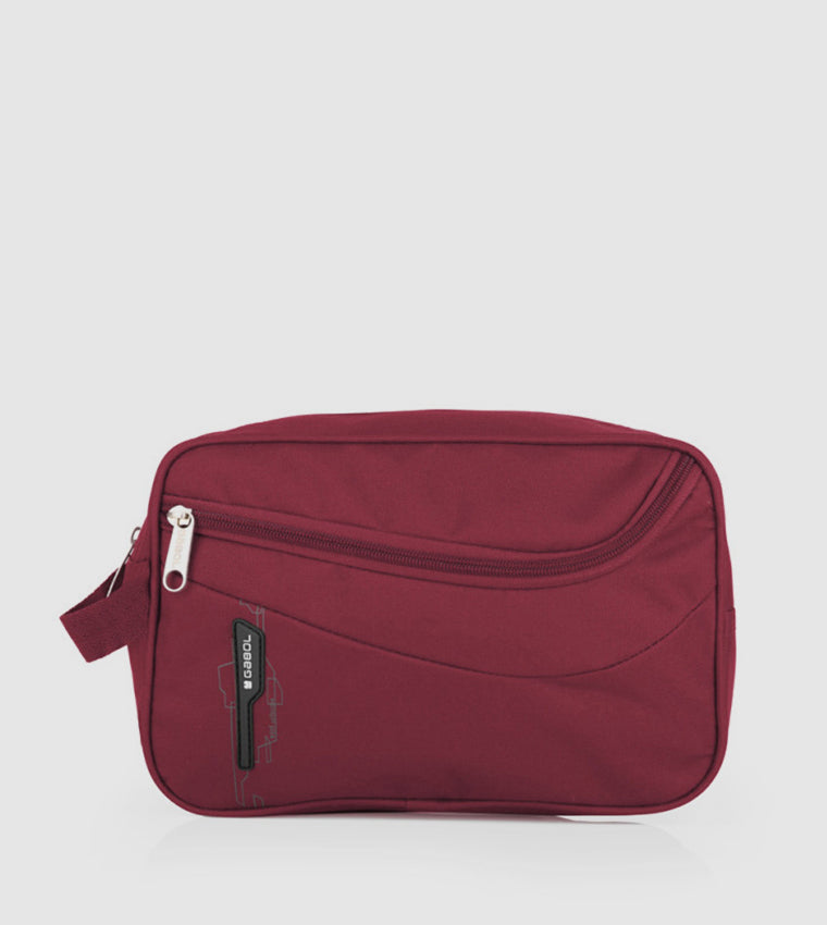 Gabol Recycled Material Zip Around Red Bag Storage Bag Toiletry Bag REF 122306-008