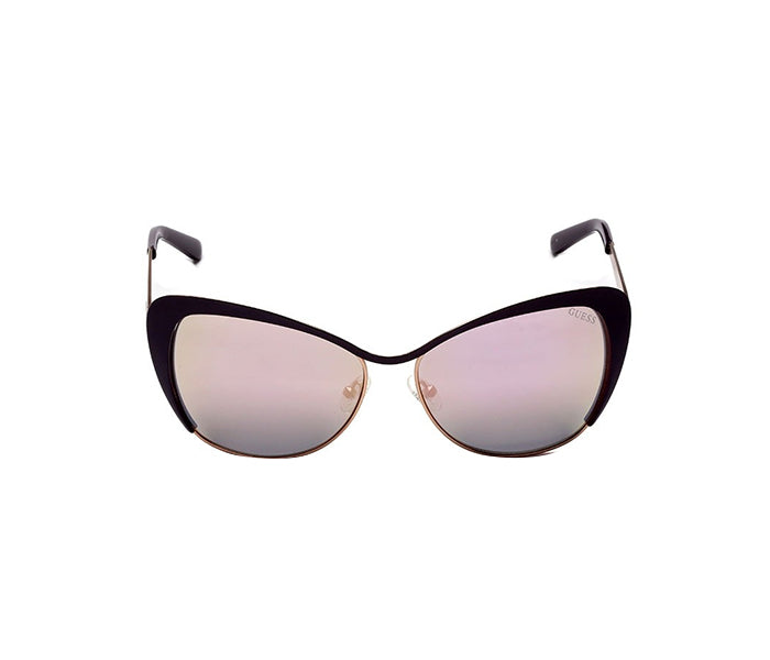 Guess Sunglass Cateye Purple Frame Mirrored Sunglass