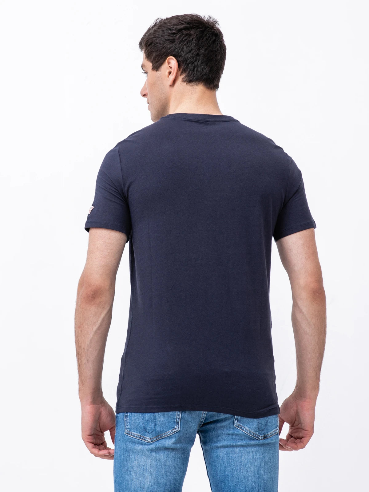 Guess Navy Blue Logo Men T-Shirt
