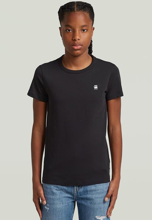 G-Star Raw Eyben Slim R T Women Black T-Shirt NY Jersey D04432-2857-990