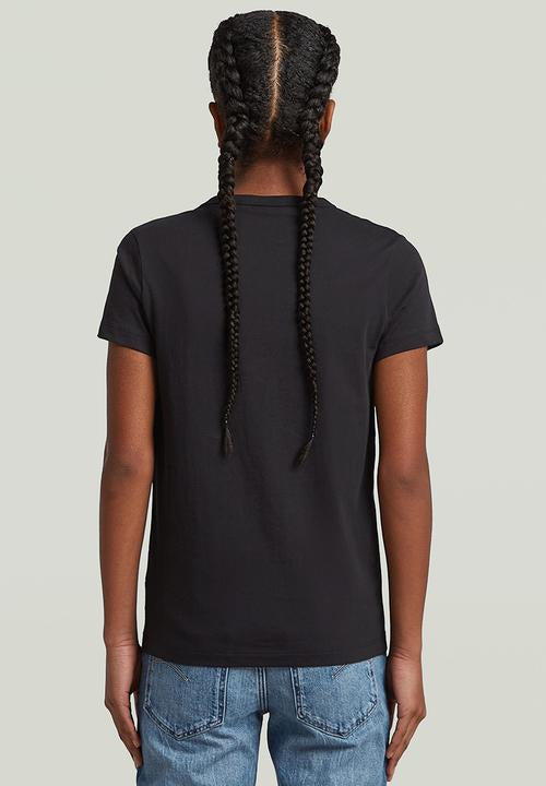 G-Star Raw Eyben Slim R T Women Black T-Shirt NY Jersey D04432-2857-990