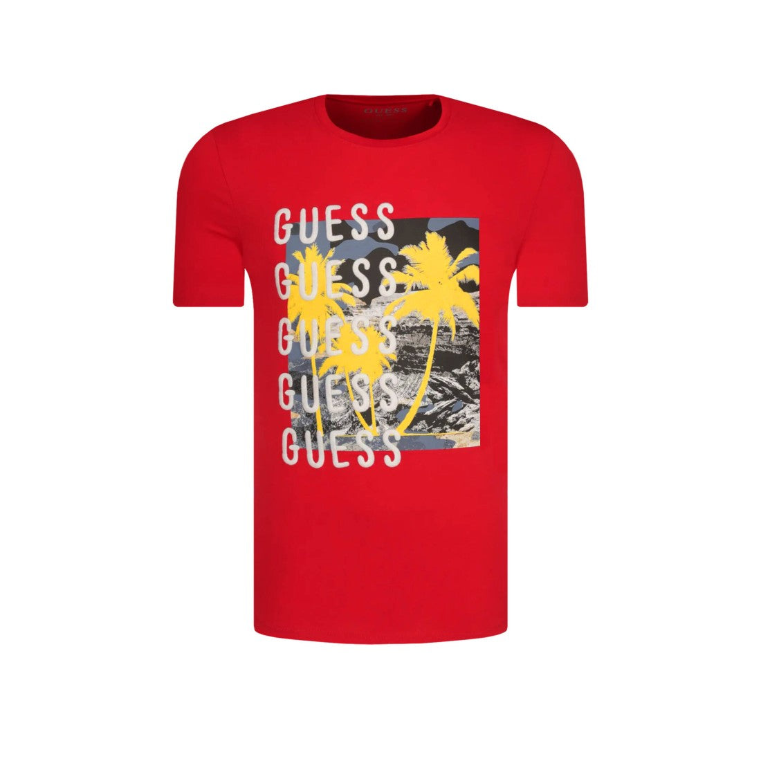 GUESS TRICOU ROȘU CAMUSPACE CU IMPRIMEU GRAFIC RED MEN’S T-SHIRT M1GI58J1311-TLRD