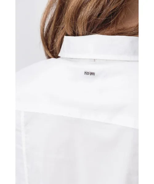G-Star Core Bow Slim Shirt Wmn LS White Office stretch Poplin Women D11796-3315-110-91