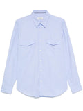 G-Star Raw H-A2 Pkt Shirt Wmn L/S Scuba Blue white Indell Weave Shirt D08594-9465-9040-81