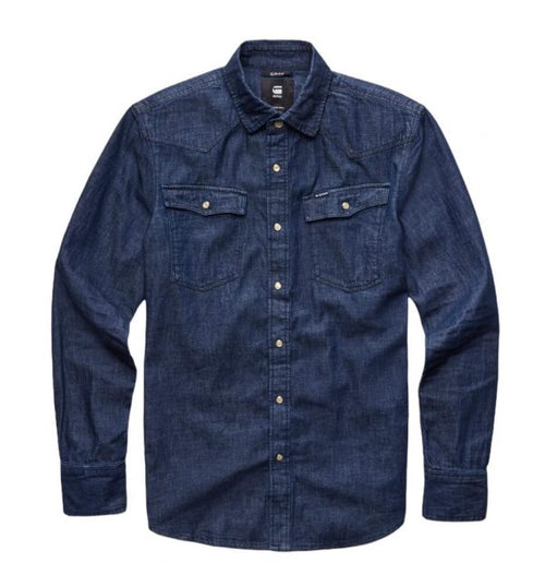 G-Star Raw 3301 Straight Shirt Wmn L/S DK Aged LT WT Trell Denim Women Shirt