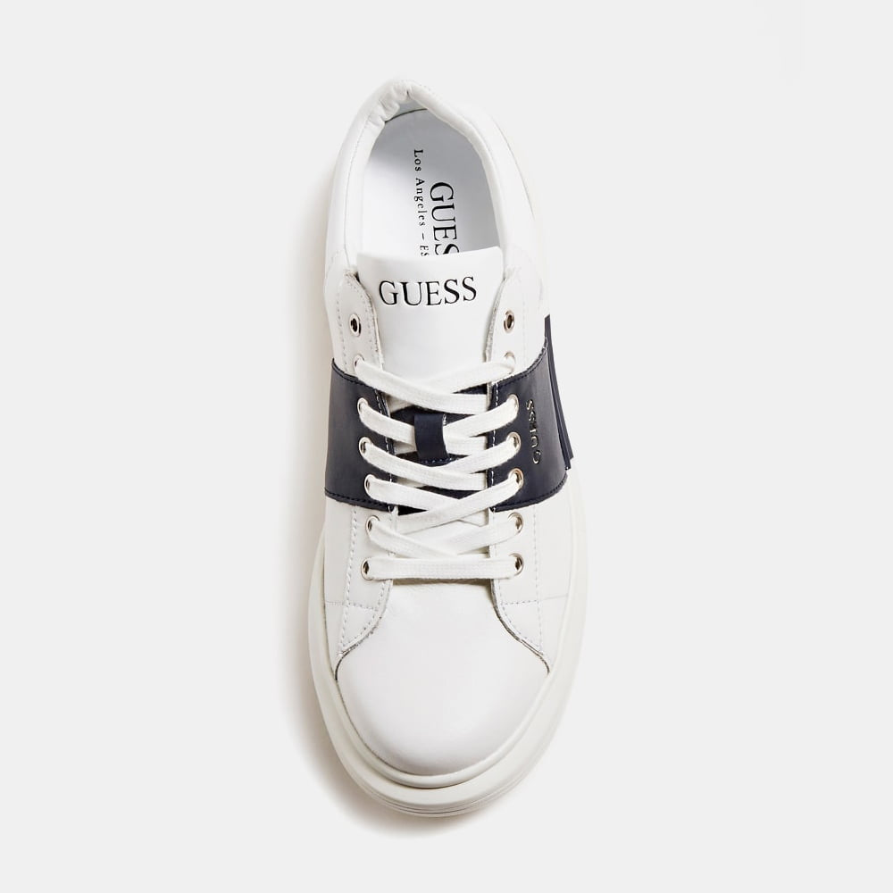 Guess Salerno II حذاء رجالي كاجوال أبيض FM7SAILEA12-WHBLU