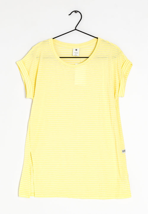 G-Star Raw Luge Knotted R T WMN Cap SL Lemonade Yellow Bhurney Jersey Summer Stripe T-Shirt D14155-B906-504-92