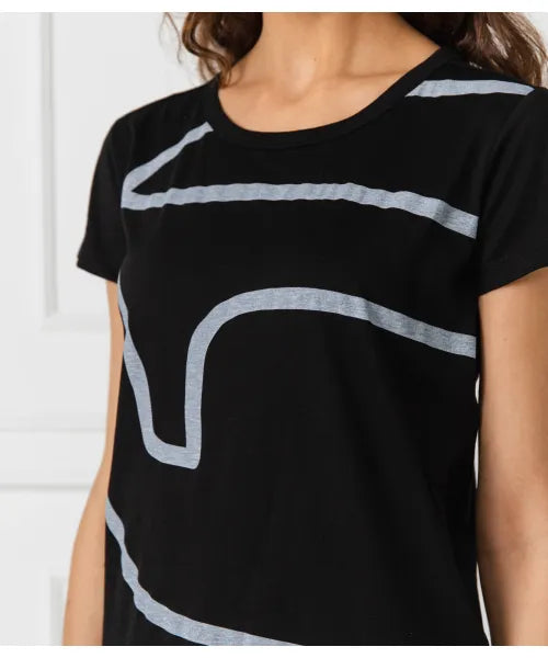 G-Star Raw Women Flemsyer Straight R T Wmn S/S DK Black NY Jersey T-Shirt D09939-2757-6484-81