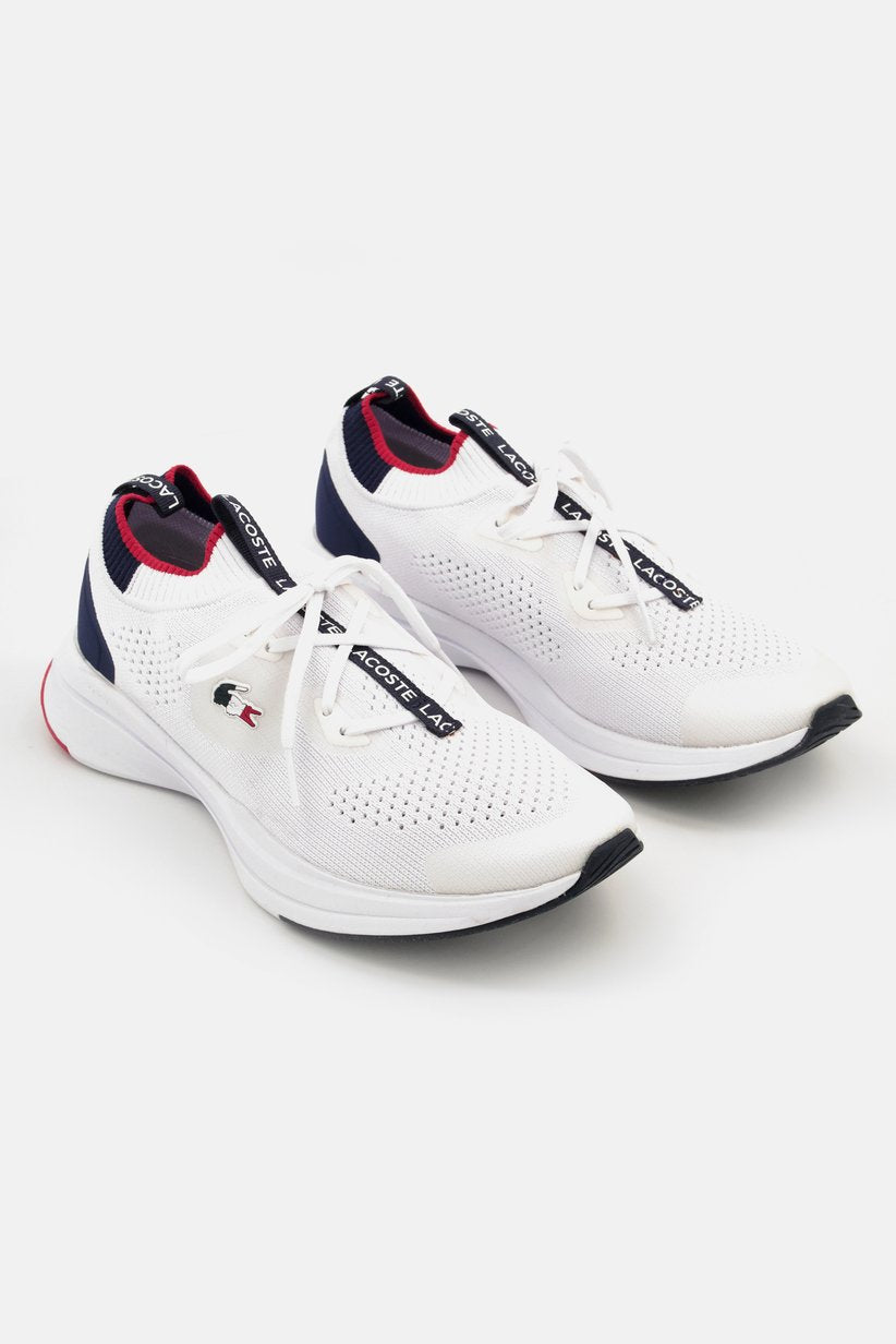 Lacoste Run Spin Knitol Y01211 SMA Wthite Navy And Red Textile Shoes 7-42SMA0084407