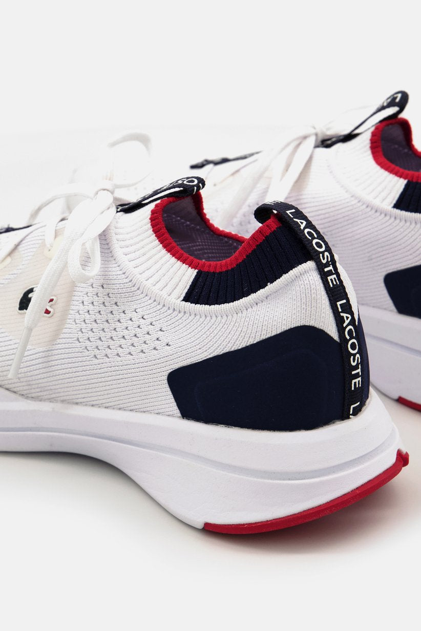 Lacoste Run Spin Knitol Y01211 SMA Wthite Navy And Red Textile Shoes 7-42SMA0084407