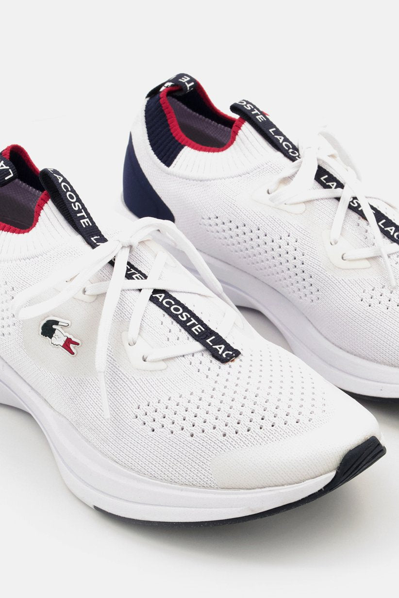 Lacoste Run Spin Knitol Y01211 SMA Wthite Navy And Red Textile Shoes 7-42SMA0084407