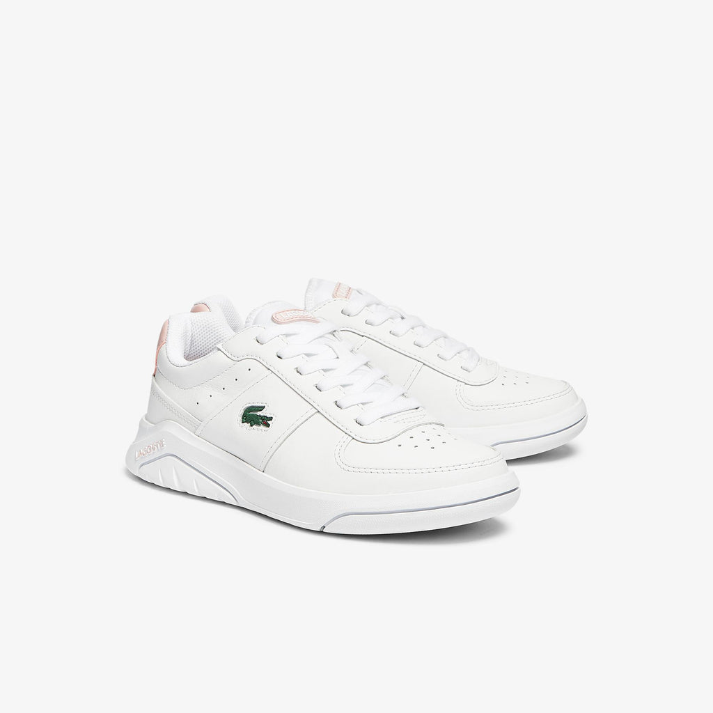 Lacoste Game Advance 0721 2 SFA White And Light Pink Leather Shoes 7-41SFA00901YA