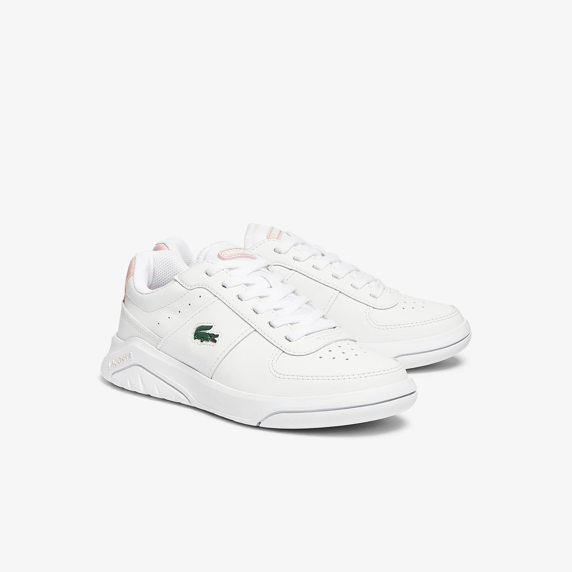 Lacoste Game Advance 0721 2 SFA White And Light Pink Leather Shoes 7-41SFA00901YA