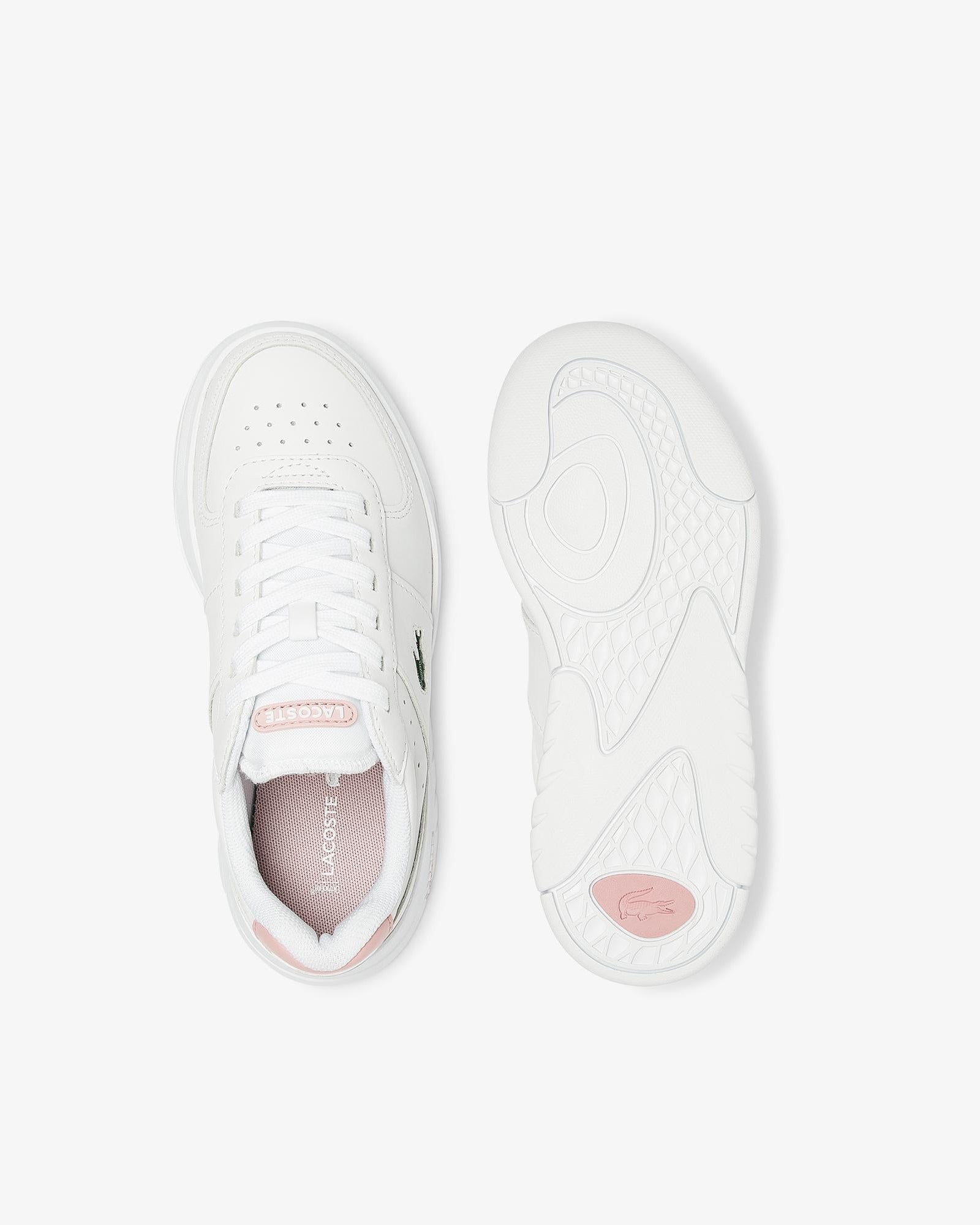 Lacoste Game Advance 0721 2 SFA White And Light Pink Leather Shoes 7-41SFA00901YA