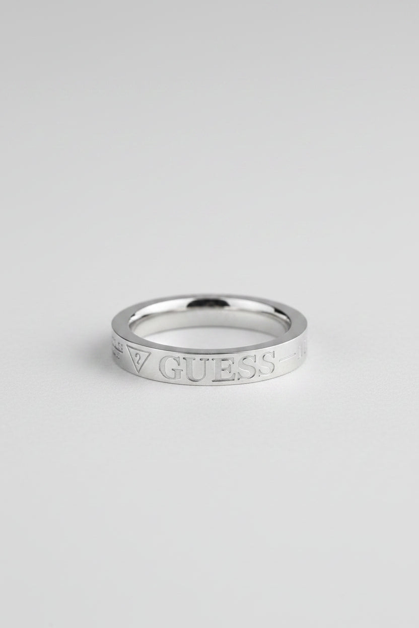 Guess Men Mix & Mesh Ring Stainless Steel