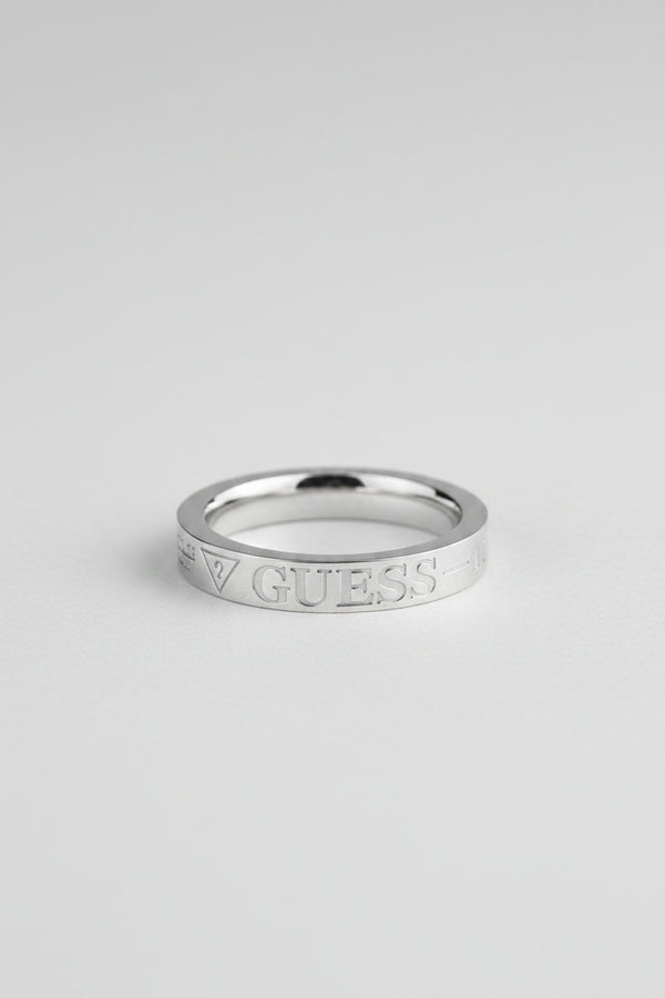 Guess Men Mix & Mesh Ring Stainless Steel