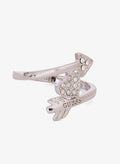 خاتم Guess Arrow & Pave Heart المزدوج من الاستانلس ستيل UBR85012-56