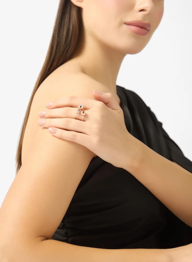 Guess Three Beads Open Ring