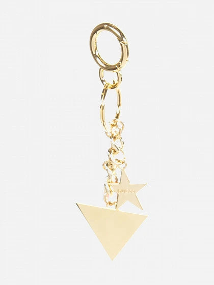 Guess logo keychain With glossy red enamel triangle pendant and gold-tone