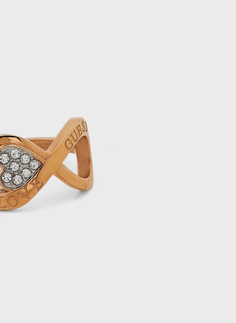 Guess R-Mini Infinity&Heart Ring