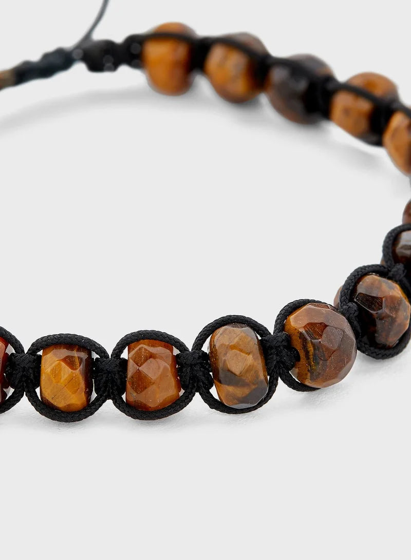 Guess Tiger Eye Beads Bracelet UMB85023