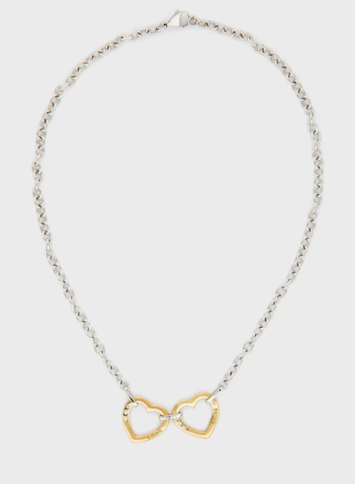 Guess Two Hearts Necklace UBN29067