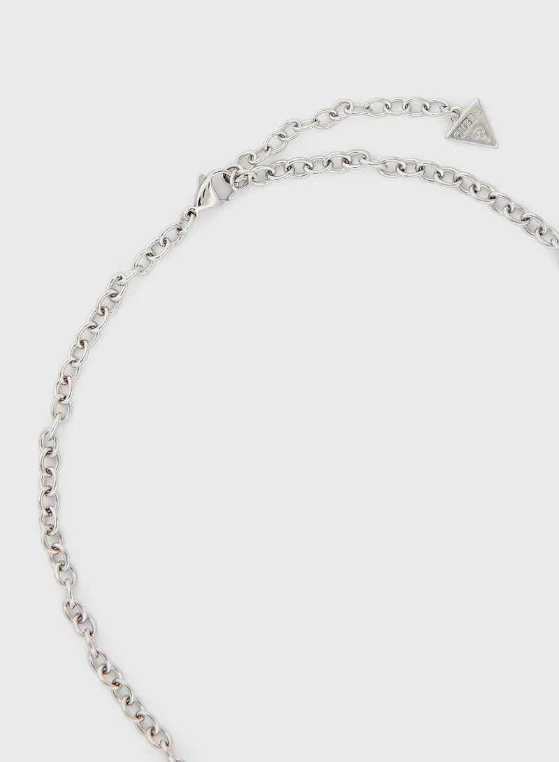 Guess Two Hearts Necklace UBN29067
