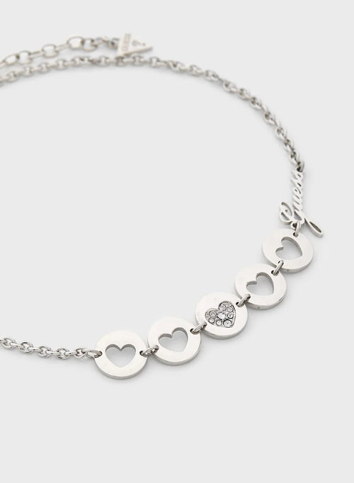 Guess Stones Embellished Pendant Necklace UBN85022