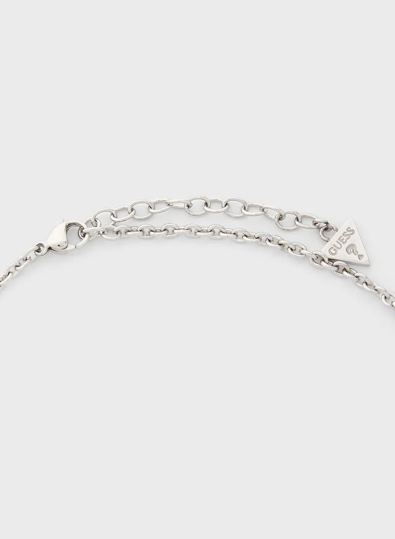 Guess Stones Embellished Pendant Necklace UBN85022