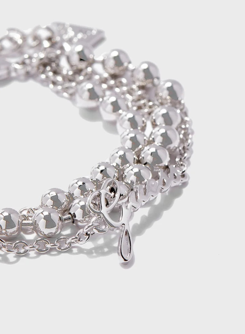 Guess Multichain Beads Rows Bracelet UBB85088-S