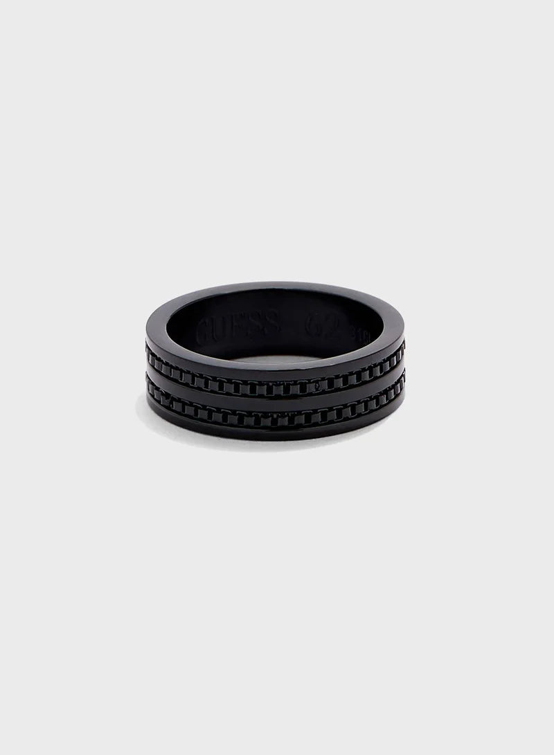 Guess Stainless Steel Double Band Ring UMR78007-64