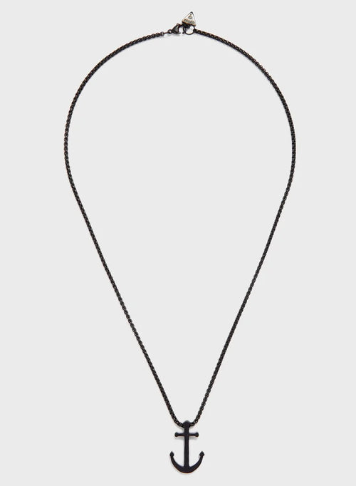 Guess Stainless Steel Anchor Charm Necklace UMN78006