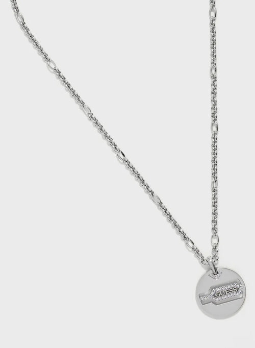 Round Charm And Hexagon Pendant Necklace