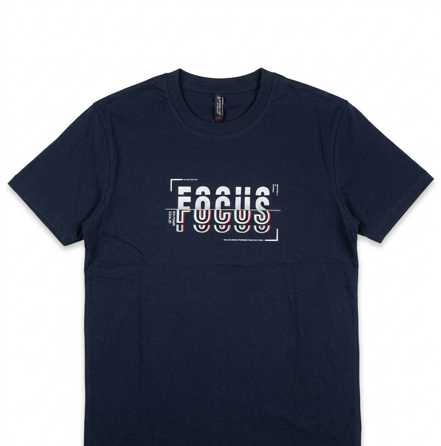 تيشيرت MONOPOLEE NAVY "Focus" (مقاس ضيق - للشباب)