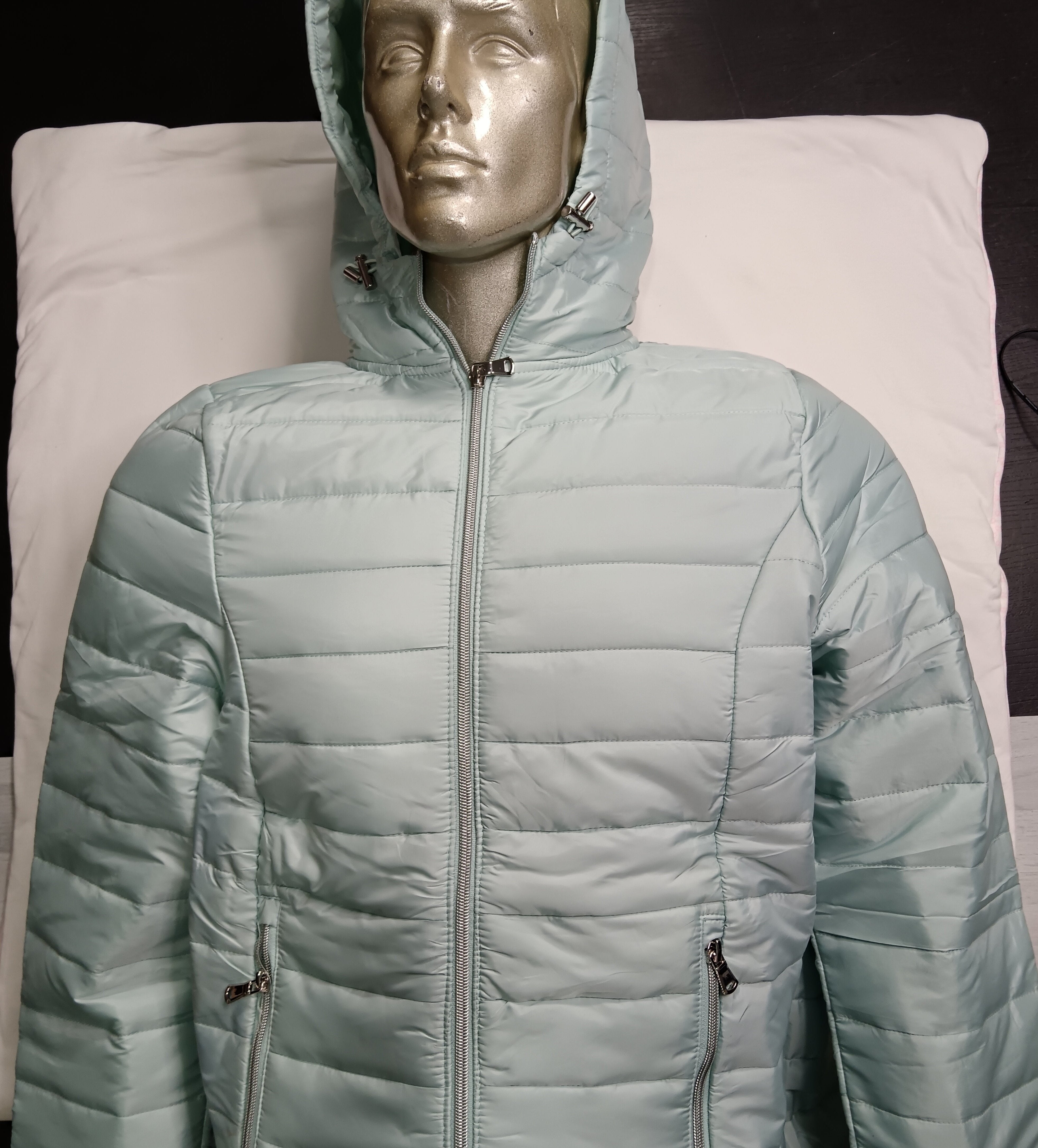 Mystyle Puffer Jacket in Pistachio Green – Cozy & Trendy