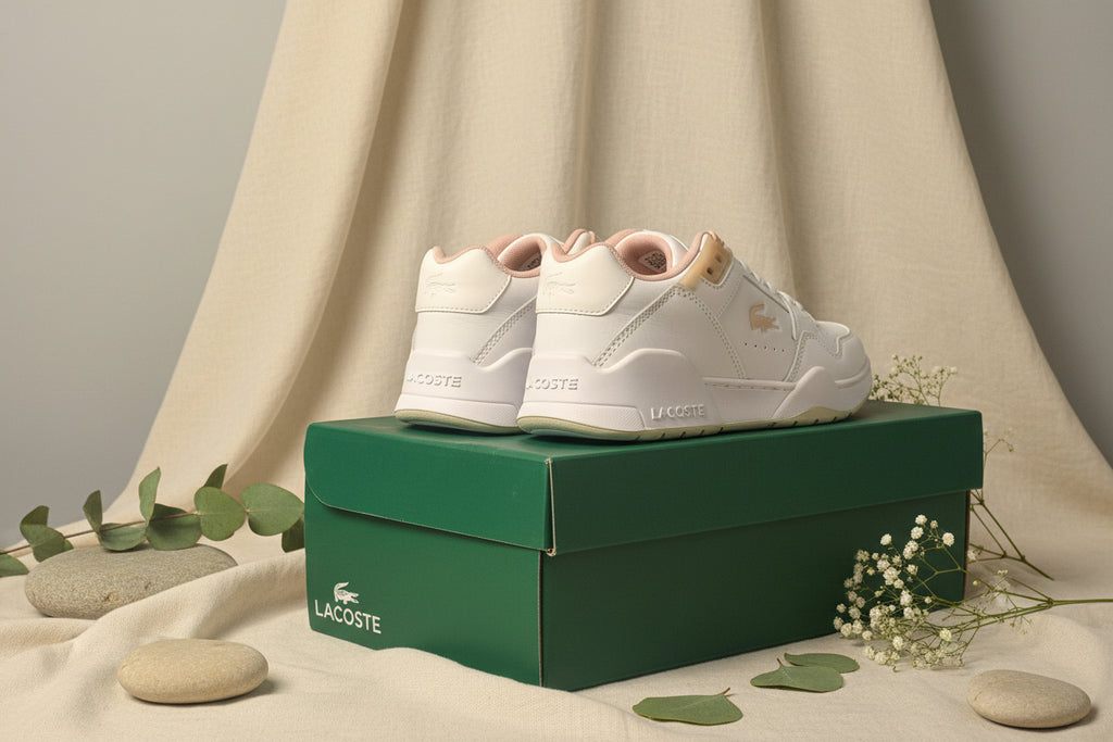 Lacoste Court Slam 120 2 – White & Natural Leather Sneakers