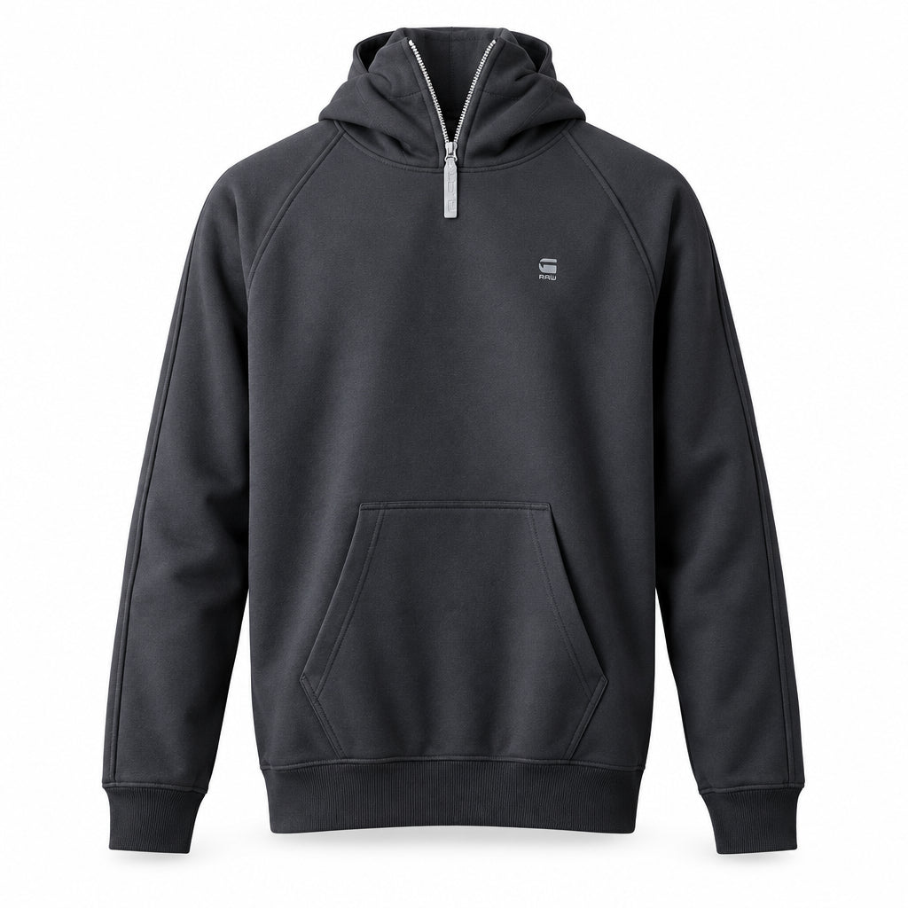 G-Star Raw Sweatshirt Dark Black Cadet Strett Hooded Pullover Men's