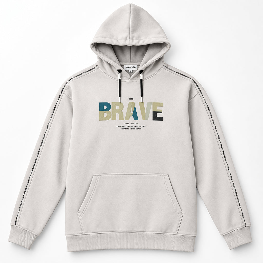 Momento "The Brave" Oversized Hoodie – Stone Beige
