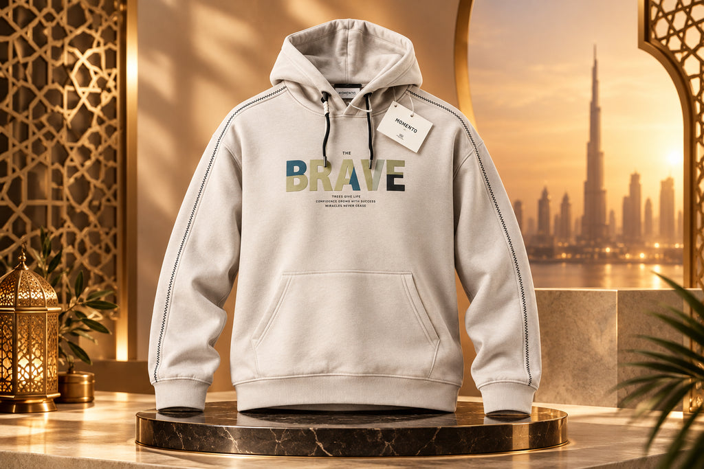 Momento "The Brave" Oversized Hoodie – Stone Beige