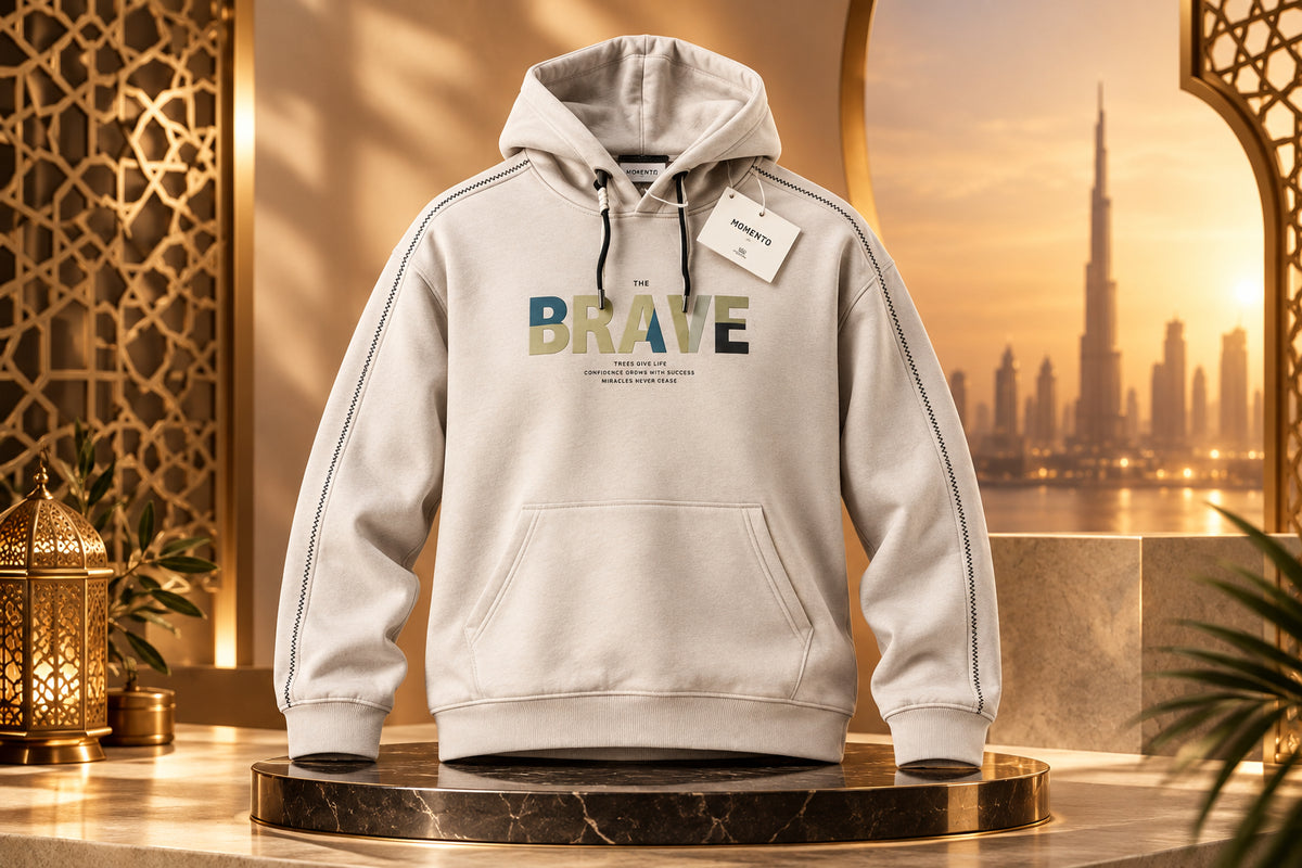 Momento "The Brave" Oversized Hoodie – Stone Beige