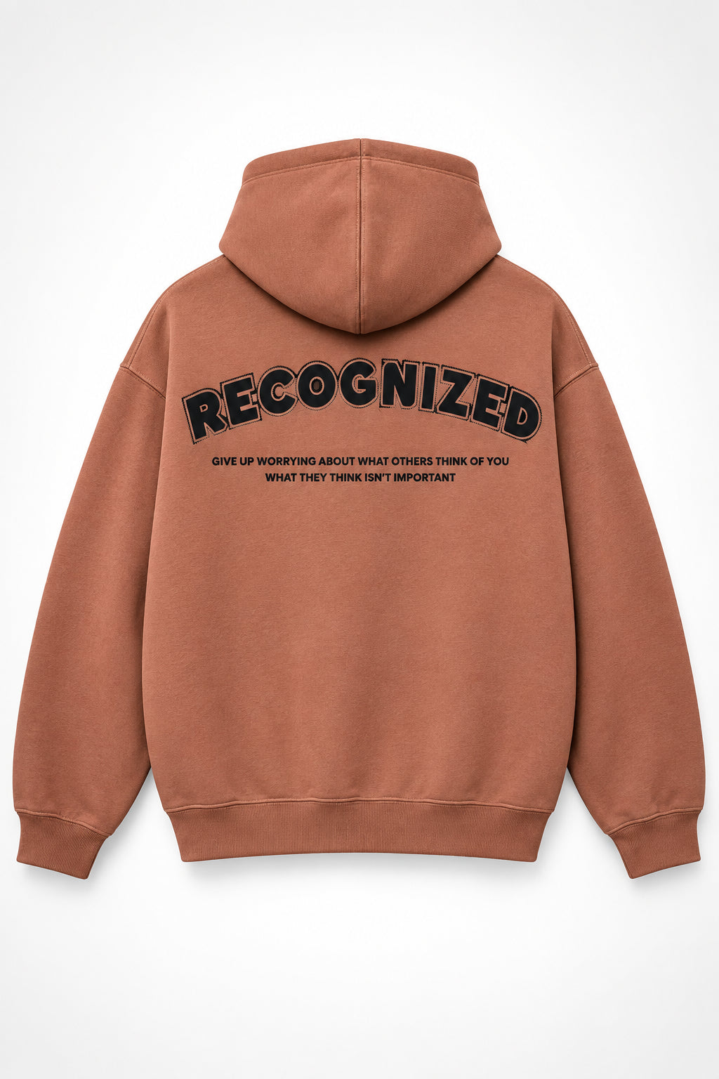 MOMENTO RED Graphic Hoodie – Terracotta Brown